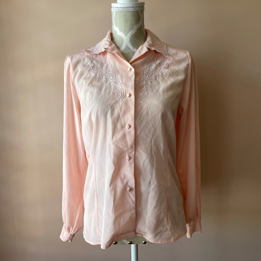 Vintage pink western style button up